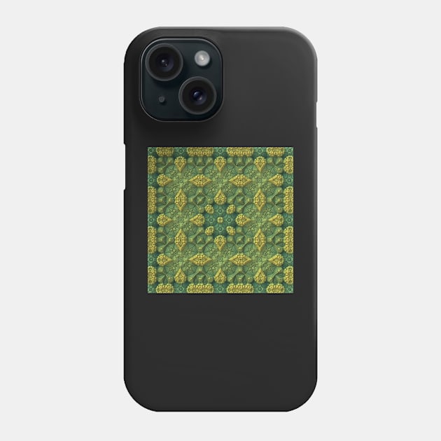 Green Fields 3-D Fractal Phone Case by lyle58