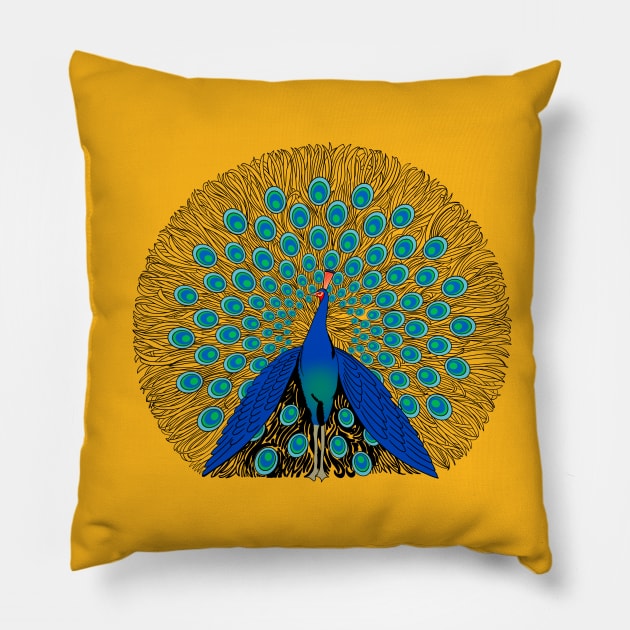 Peacock Pillow by idrockthat