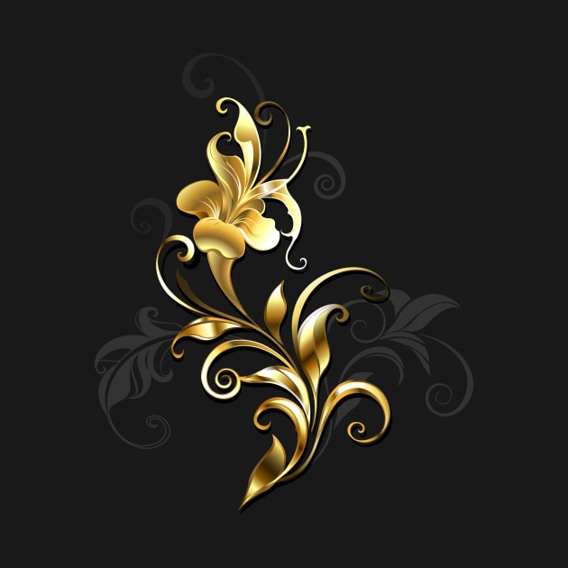 Antique Golden Flower by Blackmoon9