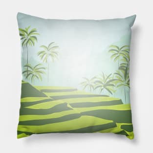 Tegalalang Rice Terraces, Bali, Indonesia Pillow