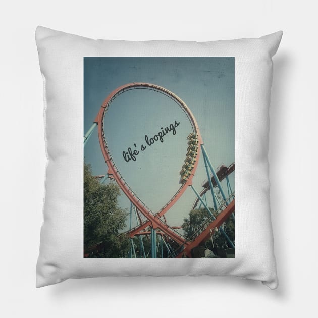 life's loopings Pillow by photext