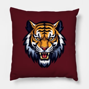 Bengal Tiger, Royal Tiger, Face, Head, Zoo Pillow