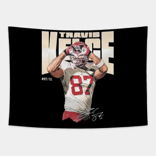 Travis Kelce Kansas City Heart Tapestry