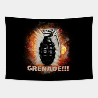 Exploding Grenade Design by MotorManiac Tapestry