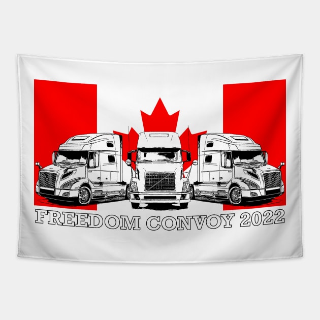 Freedom Convoy 2022 - Canada Tapestry by Malicious Defiance