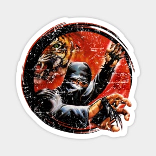 Tiger Ninja Strike Kung Fu Vintage Magnet