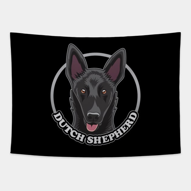 Dutch Shepherd Lover Tapestry by Dogiviate