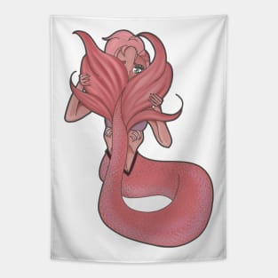 Shy Mermaid Tapestry