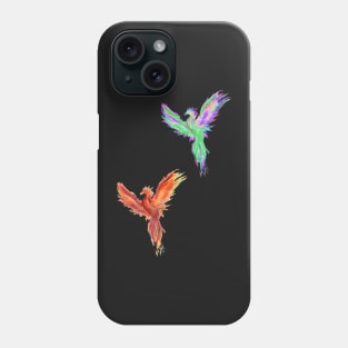 green/red phoenix Phone Case