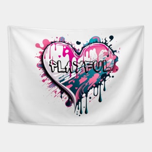 Sweet Playful Heart Tapestry