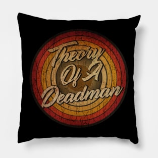 arjunthemaniac, circle retro faded Theory Of A Deadman Pillow