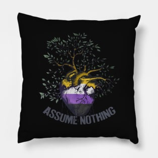 Nonbinary: Assume Nothing Pillow