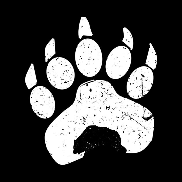 Bear Paw Silhouette [White Design] by The Bear Paw 