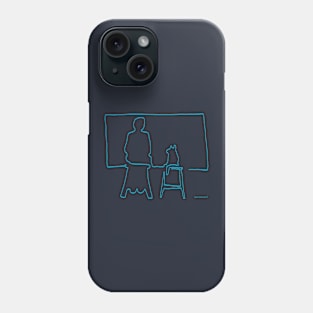 Window Watchers teal blue - Oneliner Phone Case