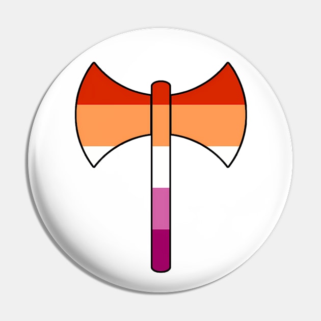 Lesbian Feminist Labrys | Lesbian Flag Colors | Feminism | LGBTQ+ Pin by Everyday Inspiration