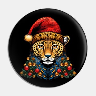 Cheetah Christmas Pin