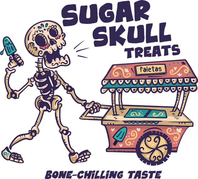 Sugar Skull Treats // Funny Day of the Dead Ice Cream Cart Kids T-Shirt by SLAG_Creative