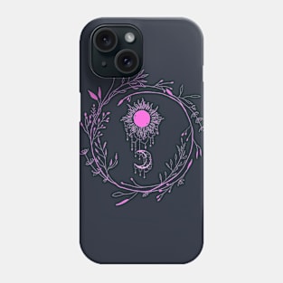 Pink Sun and Moon Phone Case