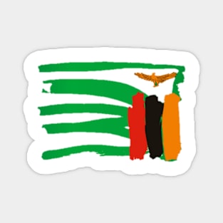 Ravaged Zambian Flag Magnet