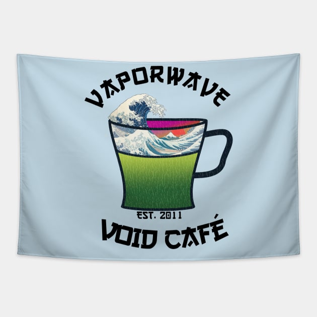 Vaporwave Aesthetic Great Wave Off Kanagawa Cafe Coffee Tea T-Shirt Tapestry by mycko_design