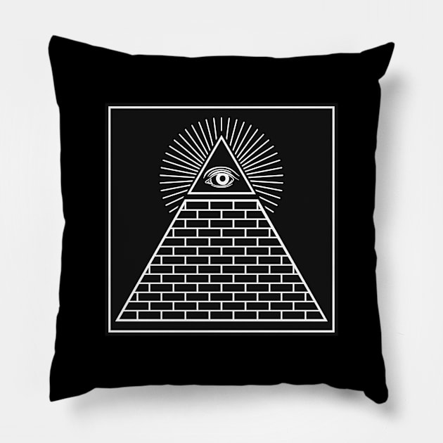 The Eye of Providence Pyramid Pillow by hobrath