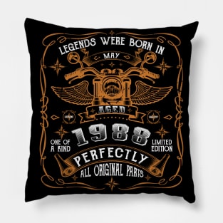 Legends Born In May 1988 33rd Birthday Gift Pillow