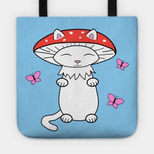 Mushroom cat Tote