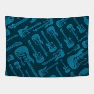 Electric Guitar Seamless Pattern Tapestry