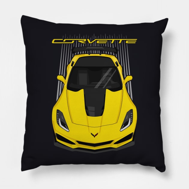 Corvette C7 ZR1 - Yellow Pillow by V8social