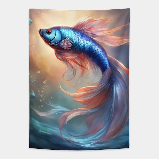 Battle Royale Betta Tapestry by animegirlnft