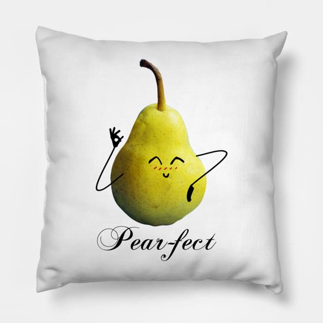 Perfect pear Pillow by CarolineArts