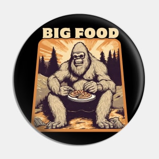 Sasquatch with pizza big foot Pin