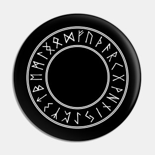 Elder Futhark Rune Circle Pin