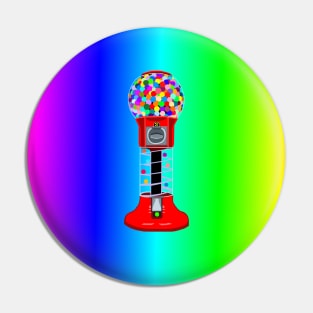 Rainbow Gumball Machine Pin