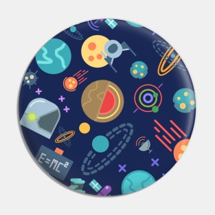 Astronomy Space Science Pattern - Physics Galaxy Pin