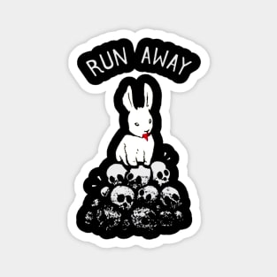 Run Away Killer Bunny Magnet