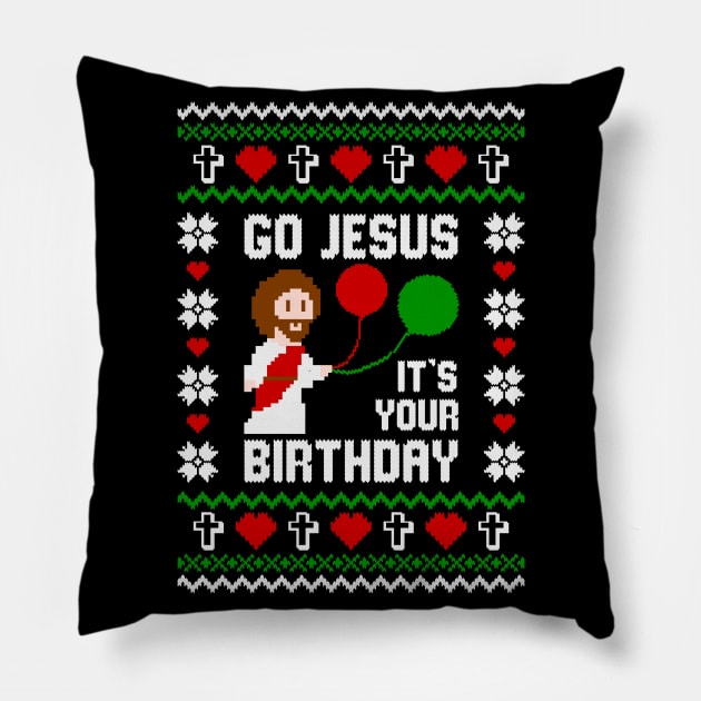 Go Jesus Its Your Birthday ADULT SHORT Pillow by Hobbybox