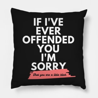 If I've Ever Offended You I'm Sorry That You're a Little Bitch Pillow