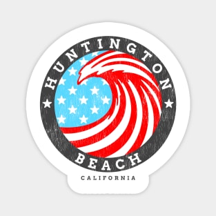 Huntington Beach, CA Summertime Patriotic 4th Pride Surfing Magnet