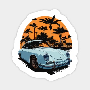 Porsche 356 Vintage Car Art Magnet