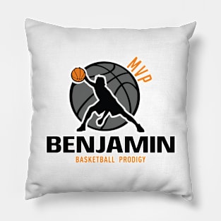 Benjamin MVP Custom Player Basketball Prodigy Your Name Pillow