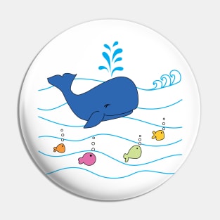 whale and friends Pin