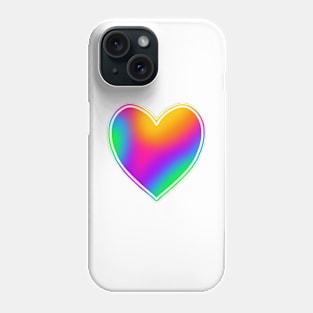 Bright Rainbow Heart Phone Case