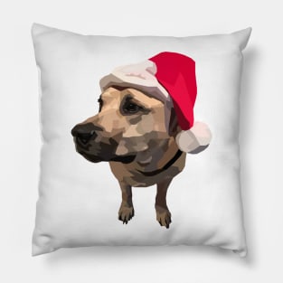 Yellow Lab Christmas Santa Doggy Pillow