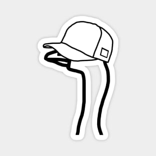 Portrait Gaming Goose Wearing Stolen Hat Outline Magnet