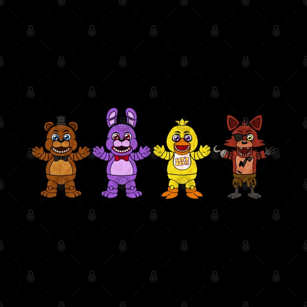 Chibi Five Nights at Freddy's by Red_Flare_Art