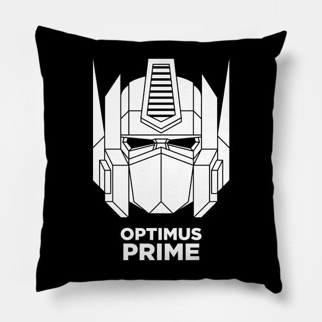 Optimus Prime (white) Pillow by IlPizza