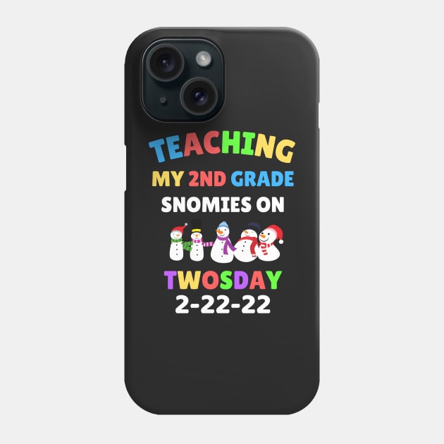 Teaching My 2nd Grade Snowmies on Twosday Phone Case by WassilArt