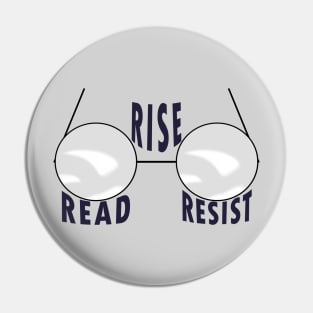 Read Rise Resist, Reading Lover Pin