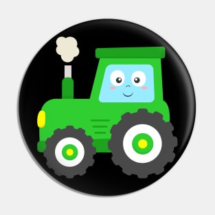 Cute Green Tractor Pin